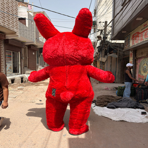 Disfraz de Mascota de Conejo Rojo Personalizado Shiva Tailor, Traje de Personaje Animal de Peluche en Stock para Adultos, Ideal para Eventos y Promociones - Product Image 2