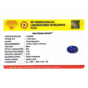 Natural Blue Lapis Lazuli Rough Gemstone-5.5 Carat Certified Wholesale - Product Image 4