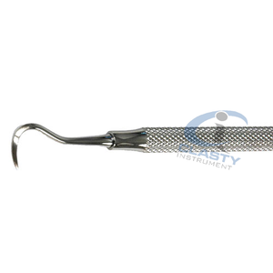 Kit de spatules de nettoyage dentaire, instruments dentaires manuels, outils chirurgicaux en acier avec étui en cuir - Product Image 5
