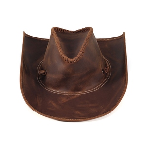 GENERSA SPORTS GS-CBH-ZY-0099 Chapeau de cowboy en polyester unisexe marron à large bord, décontracté pour l'extérieur, réglable, toutes saisons, adulte 58-60CM - Product Image 1