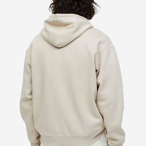 Sudaderas con Capucha Extra Grandes Unisex, Color Sólido Rojo/Negro/Gris, Otoño Invierno, Forro Polar, Logotipo Frontal, Estilo Hip Hop, 100% Algodón - Product Image 2