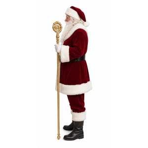 Disfraz de Papá Noel Completo: Abrigo Rojo, Pantalones, Sombrero, Cinturón, Barba, Guantes y Cubrecalzados para Fiestas y Celebraciones Navideñas - Product Image 6