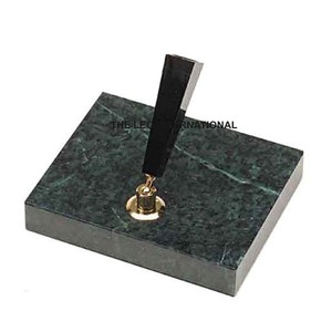 Support à stylos en marbre de haute qualité, en pierre marbrée marron, avec 2 emplacements, vente en gros directe usine - Product Image 5