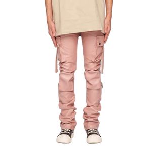 กางเกงแทร็คทรงตรงลายทาง ผลิตตามแบบ OEM หนังแท้ ทรงซ้อน ราคาถูก คุณภาพดีที่สุด ขายดีในฤดูหนาว - Product Image 1