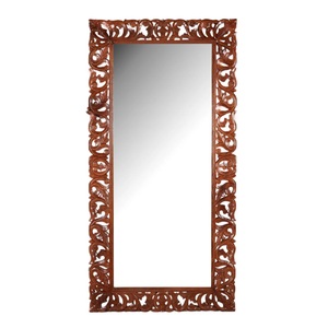Luxury Carved Floor <b>Mirror</b> for Elegant Interiors Ornate Scroll Detailing with Timeless Designer Sophistication - Product Image 2