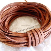 Cordon plat en daim souple Reliance Leather de 6 mm, taille personnalisée, plusieurs couleurs, pour la fabrication de bijoux et porte-clés DIY, Uttar