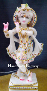 Statue de Krishna en marbre - Product Image 4