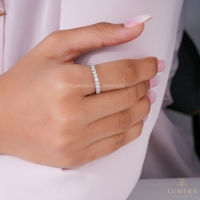 Bague Alliance de Luxe en Diamant de Laboratoire Rond Brillant 0,515 CT, Bijoux Fins pour Femme