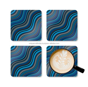 Juego de Posavasos de Corcho y Nogal Ecológicos Hechos a Mano, Diseño Personalizado de la Mejor Calidad, Decoración para Mesa de Té, Bodas y Eventos - Product Image 3