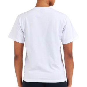 T-shirt long en coton surdimensionné pour femme, coupe ample à épaules tombantes, manches courtes, col rond, impression personnalisée, fabricant OEM ODM - Product Image 2