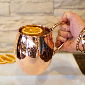 Taza Moderna de Cobre para Moscow Mule con Asa - Vajilla Ecológica para Oficina - Product Image 3