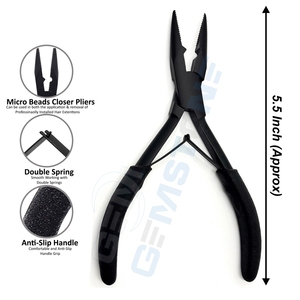 Kit d'outils professionnels pour extensions de cheveux – Pince à micro-perles, aiguille à boucle, crochet de tirage, pinces à cheveux et accessoires – Kit complet - Product Image 5