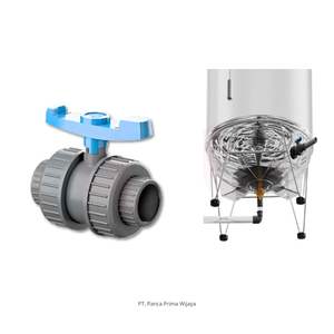 Robinet à boisseau sphérique double union en PVC de 3/4 pouce de haute qualité Penguin, durable, anti-fuite, raccord fileté pour tuyau d'air, plomberie - Product Image 1