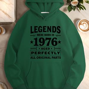 LEGENDS WERE BORN in 1976 Sweat-shirts à capuche imprimés en tricot décontractés pour femmes - Product Image 2