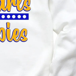 Sudadera con cuello redondo de 10 perlas y dos rubíes, color blanco, con letras griegas personalizadas, estilo casual, de manga larga, de forro polar - Product Image 3