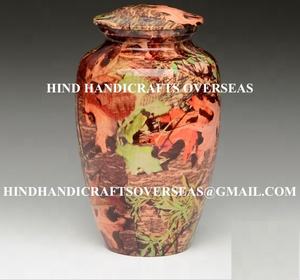 Urnes de crémation en aluminium de haute qualité peintes à la main pour accessoires de cercueil Inde Fabricant Fournisseur - Product Image 4