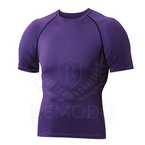 Durable Polyester High Performance Custom Private Label <b>Men</b> <b>Compression</b> <b>Shirt</b> For Gym Crewneck Athletic Training Clothing - Product Image 1