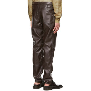 Nouveau style pantalon hip-hop en cuir véritable pour homme, couleur unie, respirant, imperméable, séchage rapide, toile, fabriqué au Pakistan, personnalisable 2026 - Product Image 3