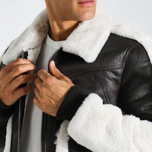 Chaqueta de Cuero para Hombre, Chaqueta Negra de Cuero Ajustada, Chaqueta de Cuero PU de Alta Calidad y Moda para Hombre - Product Image 6