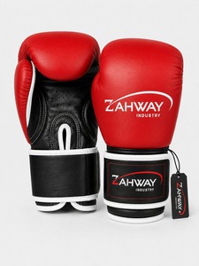 Gants de boxe de haute qualité, matière en cuir de vachette, évacuation de l'humidité, fermeture auto-agrippante, nouveau style très vendu - Product Image 4