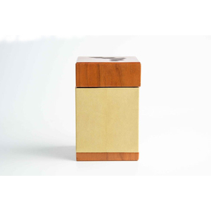 Modern Style Wooden Bakhoor Burner <b>With</b> <b>Lid</b> Dual Tone Finish Arabic Incense Holder For Luxury Home <b>Decor</b> Cube Oud Burner - Product Image 5