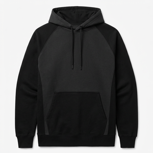 Sweat à capuche zippé épais pour homme, printemps et automne, décontracté, coupe ample, personnalisé, avec motif uni et col à capuche. - Product Image 2