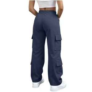 Nouveauté Printemps-Été : Pantalon Cargo Femme Taille Haute Coupe Droite Ample Multi-Poches Décontracté – Pantalon Tendance pour Femme - Product Image 2