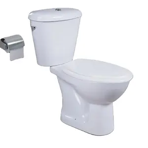 Modern Italian Two-Piece WC Bowl Floor-Mounted S-Trap Ceramic Wash down Toilet Seat for Worldwide Export from India