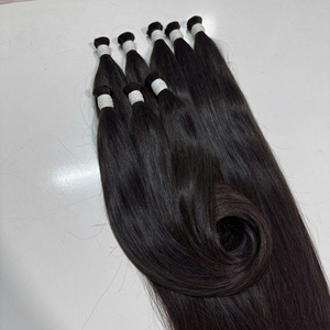 Meilleure qualité 100% extensions de cheveux vietnamiennes brutes donneur unique en vrac kinky straight weaves avec prix de gros - Product Image 5