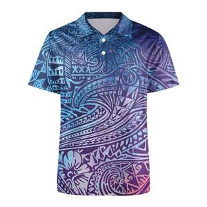 Servicio OEM al por mayor, polos de hombre con estampado tropical de alta calidad, ligeros, transpirables, para verano y playa. - Product Image 6