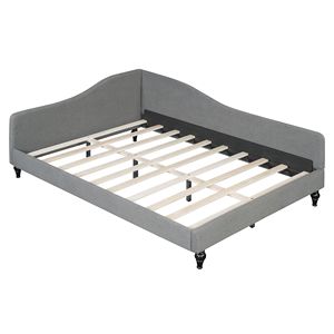 Divano letto a L in lino grigio con gambe in legno massello, misura Full Size SF000146AAE - Product Image 6