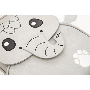 Cartoon Kindergarten <b>Children</b>’s <b>Backpack</b> Cute Animal Design Leather Gray Elephant Bag - Product Image 2