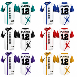 Custom Team Baseball Jerseys Breathable 100% <b>Polyester</b> Personalized Name and Number Unisex Adult <b>Shirts</b> - Product Image 2