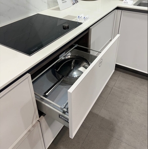 JY Project Customized White Shaker Kitchen Cabinet Plywood Carcass MDF Full Set Sink Drawer Slide Modern Design - Product Image 4