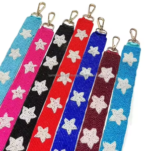 Accesorio de moda vintage de longitud personalizada, cinturón bordado de cuentas de semillas de alta calidad, accesorio Retro de todos los colores, cuero genuino de latón - Product Image 1