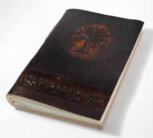 Cuaderno de Papel de Algodón Reciclado Hecho a Mano con Diseño Vintage, Cuaderno con Grabado de Árbol de Plátano, Aspecto Antiguo, Diario de Cuero de Cabra TC - Product Image 3