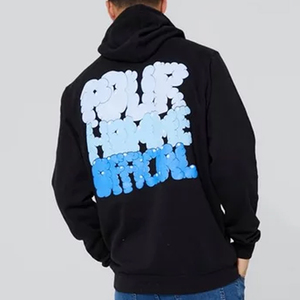 Sweat-shirt à capuche oversize pour homme, tendance, avec impression en relief, design personnalisé, en mélange de coton doublé polaire, style streetwear - Fournisseur - Product Image 1