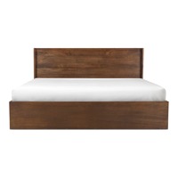 Lit plateforme moderne en bois massif avec tête de lit minimaliste |   Cadre de lit en bois de qualité supérieure pour chambre à coucher