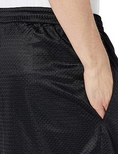Shorts en maille pour hommes, taille élastique, respirants, couleur unie, logo imprimé sur le devant, style sport décontracté, shorts en maille personnalisés pour hommes - Product Image 5