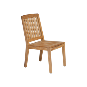 Modern Stackable Solid Oak Wood <b>Dining</b> <b>Chair</b> with Slatted Back and Seat for Indoor Outdoor Use - Product Image 1