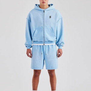Ensemble sweat-shirt et short streetwear pour homme, tenue tendance deux pièces pour l'été et le printemps - Product Image 1