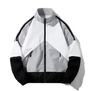 Chaquetas Cortavientos con Logotipo Personalizado OEM, Chaquetas Deportivas para Hombre, Chaqueta Cortavientos con Cremallera Completa, Chaqueta Cortavientos Estadounidense para Hombre, Sudadera con Capucha 100% Algodón - Product Image 1