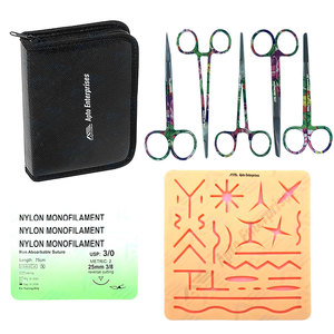 Kit de pratique vétérinaire pour l'apprentissage des bases des instruments chirurgicaux, ensemble d'entraînement aux instruments médicaux, kit d'entraînement aux sutures médicales - Product Image 1