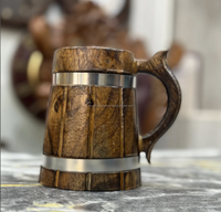 Mug à café écologique en bois à double paroi, tasse de voyage portable avec couvercle en bambou