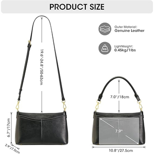 Bolso de Lona, Forma Regular, Suave, Minimalista, con Herrajes, Correa Ajustable, Bandolera, Impermeable, Ecológico, de Lujo y Moda - Product Image 2