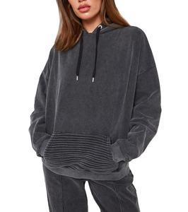 Conjunto Deportivo para Mujer con Efecto Desgastado, 500GSM, Felpa de Algodón Grueso, Sudadera con Capucha, Fabricante de Ropa Personalizada OEM de Marca Privada - Product Image 2