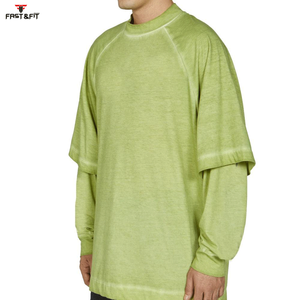 Camiseta de Hombre de Algodón 100% con Logotipo Personalizado, Tejida, de Corte Holgado, Estampada, de Alta Calidad, a Precio Económico - Product Image 5