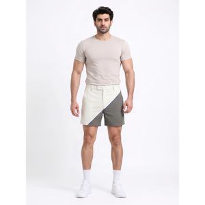 Pantalones Cortos Deportivos Asimétricos para Hombre, Estilo Urbano, Nylon Elastano, Moda Europea, Etiqueta Personalizada OEM, 2XL - Bermudas - Product Image 1