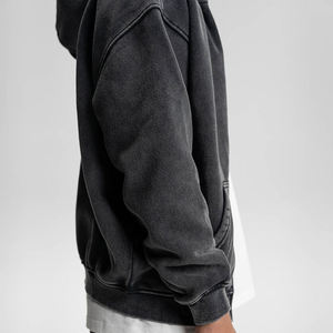 Heavyweight Acid Wash Zip Up Hoodie for Men Vintage Oversized Streetwear Hoodie with Full Zip Comfortable Daily Wear - Product Image 4