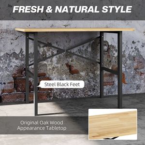 Tavolo da garage naturale/nero da 46 pollici (L) x 28 pollici (L) con supporto a X e piano naturale, ideale per appendere i cappotti da donna - Product Image 4